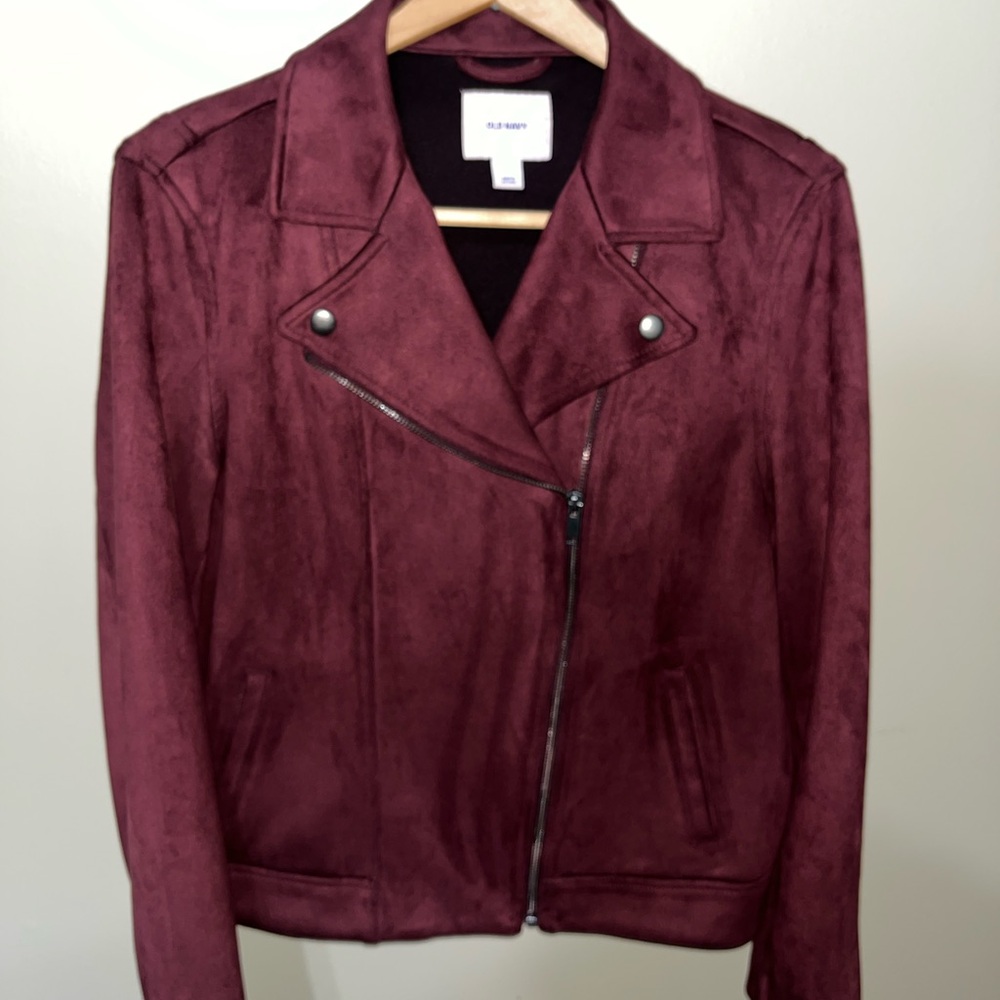 Suede Burgundy Women's Jacket